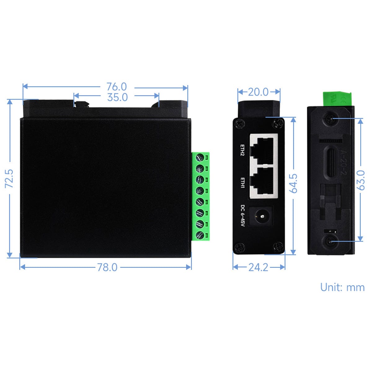 RS232/RS485 to PoE Ethernet Serial Server - The Pi Hut