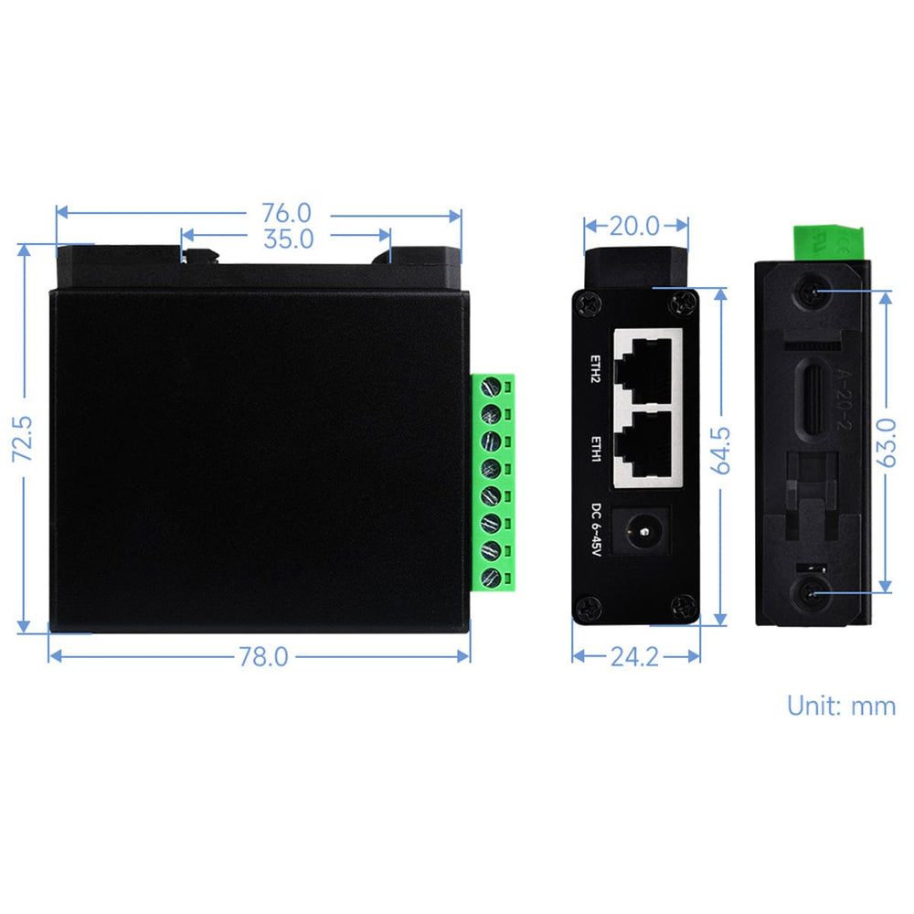 RS232/RS485 to RJ45 Ethernet Serial Server - The Pi Hut