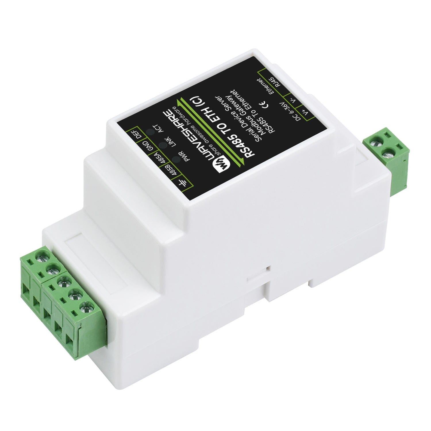 RS485 to RJ45 Industrial Serial Server - Common Ethernet Port (C) by Waveshare - The Pi Hut