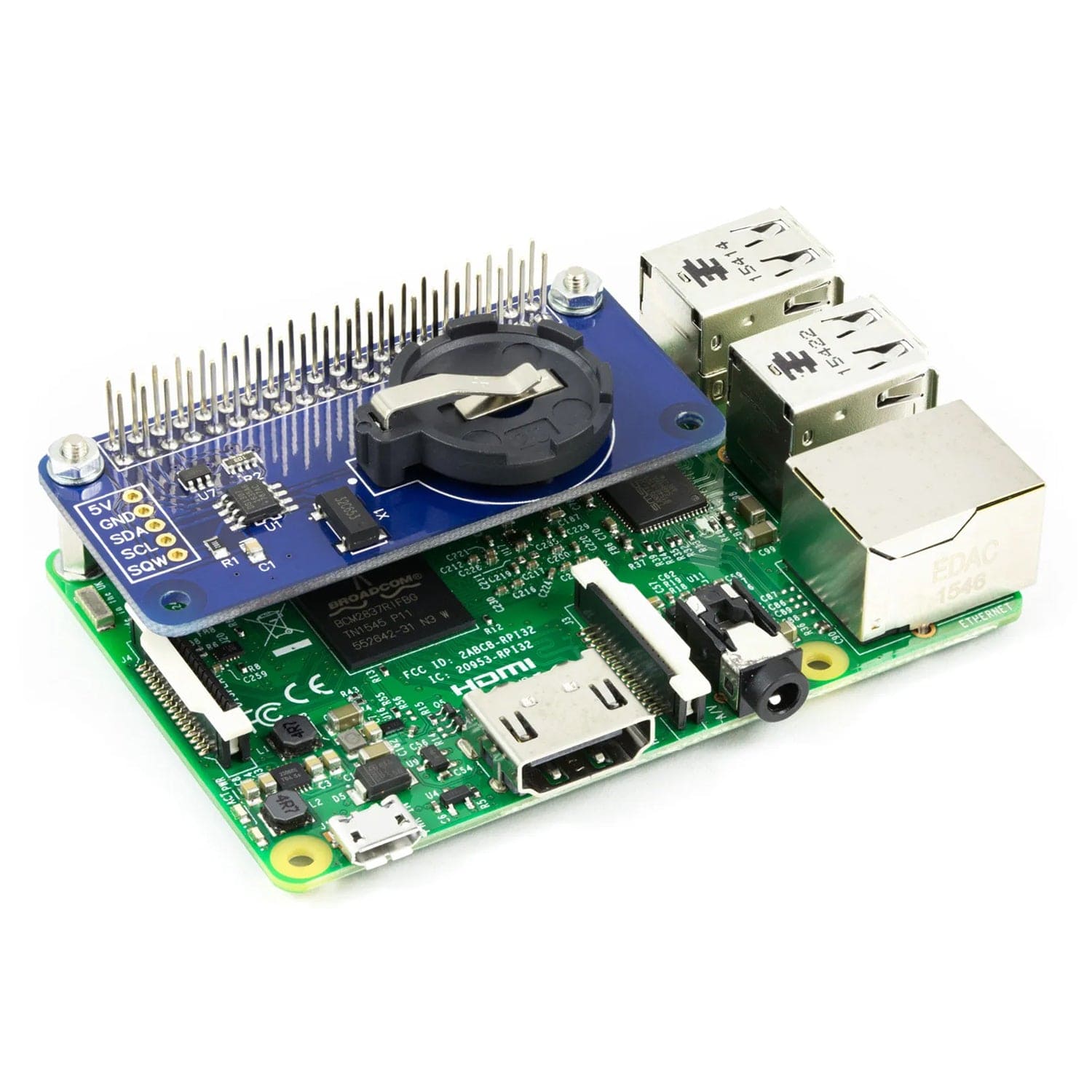 RTC Pi by ABelectronics - The Pi Hut