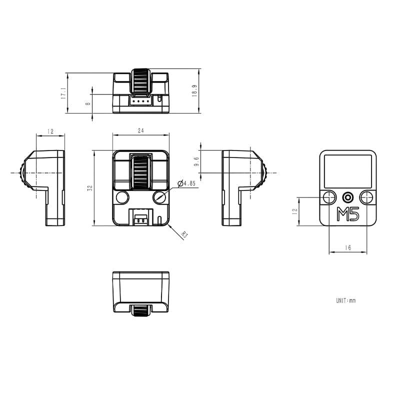 Scroll Unit with Hollow Shaft Encoder (EC10E1220501) - The Pi Hut