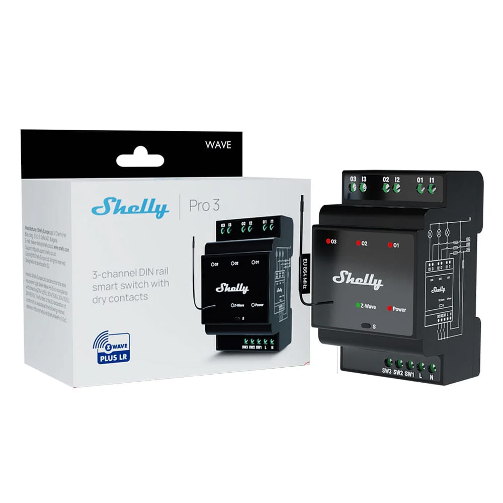 Shelly Wave Pro 3 LR by Shelly - The Pi Hut