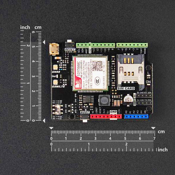 Sim7000 Atcommand Arduino SIM7000C Arduino NB-IoT/LTE/GPRS/GPS Expansion Shield - The Pi Hut
