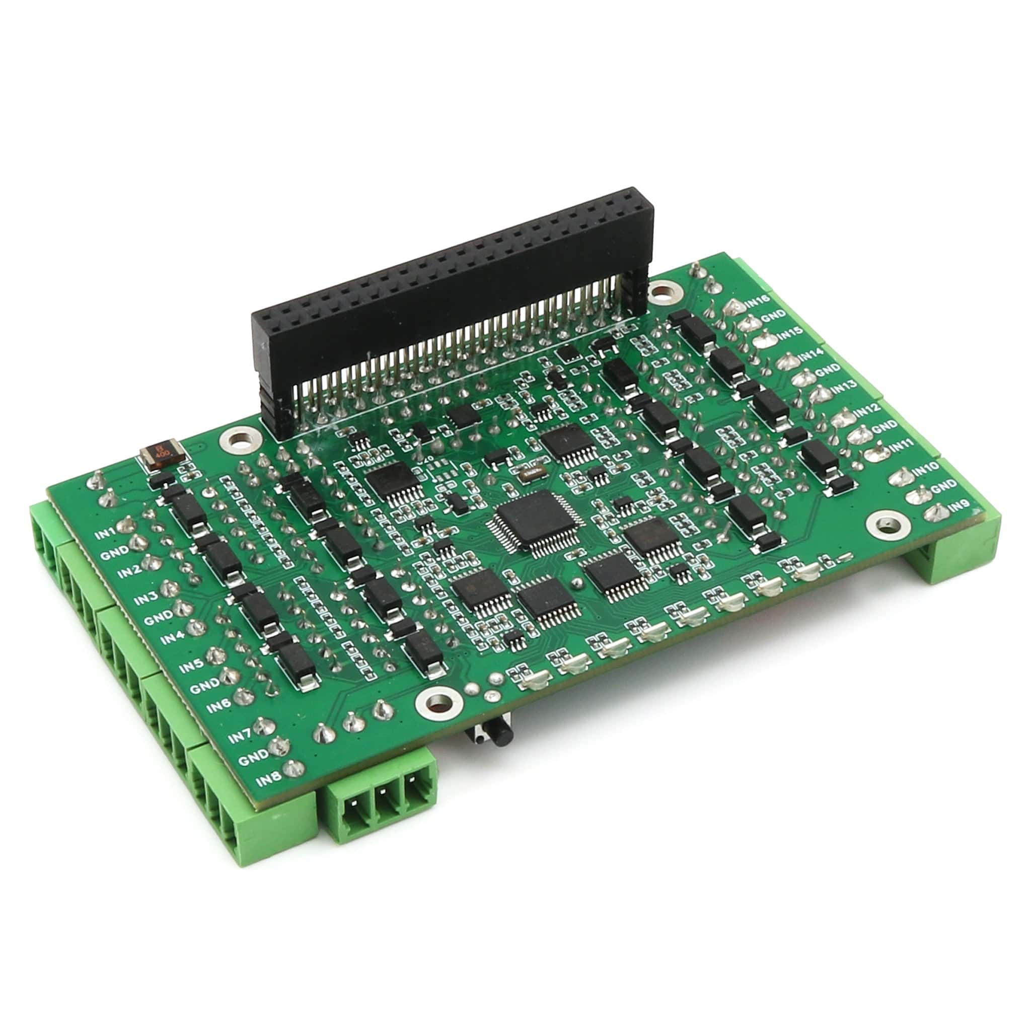 Sixteen Analog/Digital Inputs 8-Layer Stackable HAT for Raspberry Pi