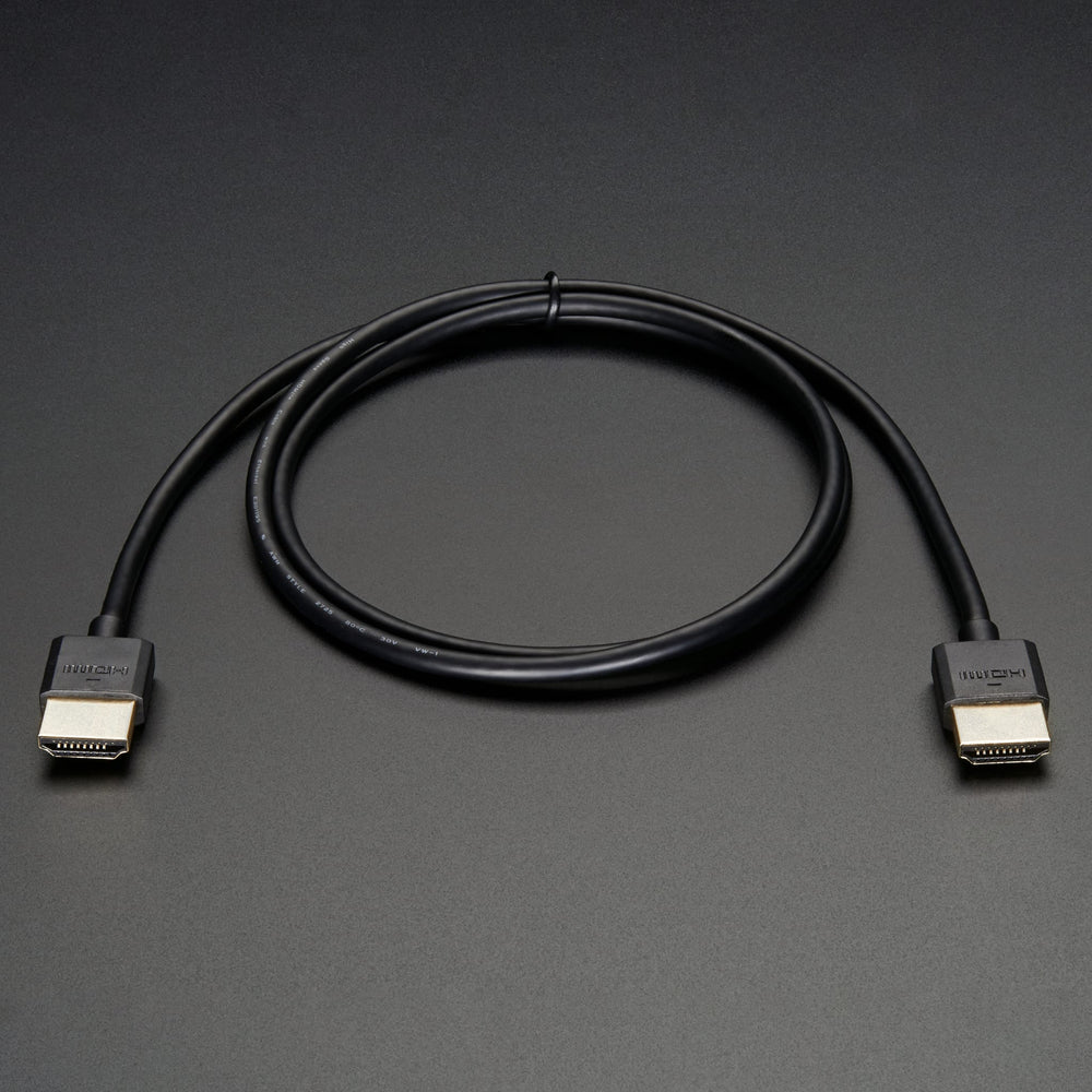 Slim HDMI Cable - 3 feet long by Adafruit - The Pi Hut