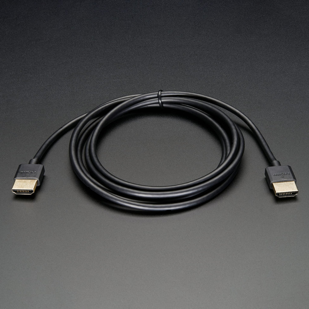 Slim HDMI Cable - 6 feet long by Adafruit - The Pi Hut