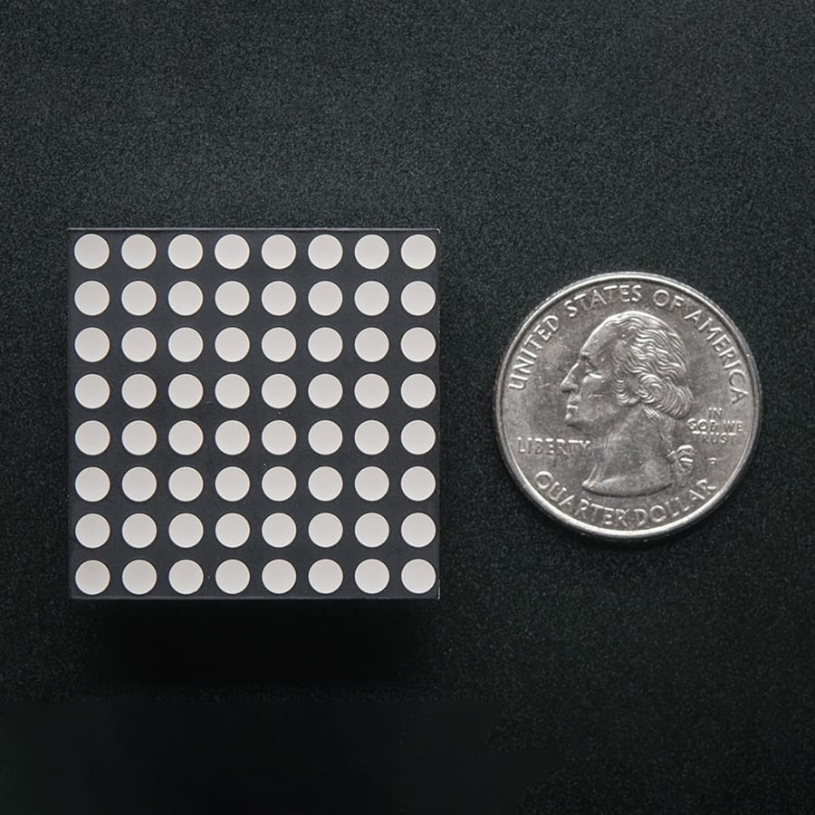 Small 1.2" 8x8 Ultra Bright Pure Green LED Matrix (KWM-30881CPGB) by Adafruit - The Pi Hut