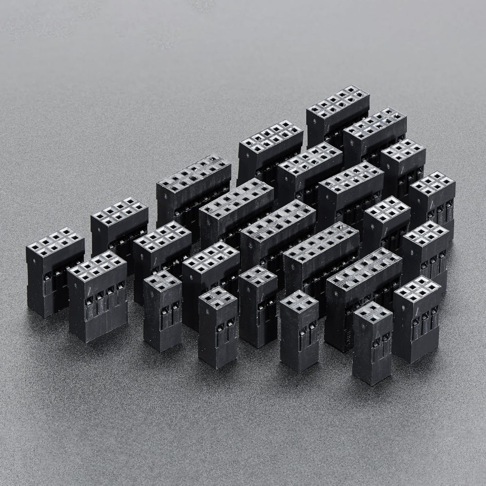 Small Dual Row Wire Housing Pack for DIY Jumper Cables by Adafruit - The Pi Hut