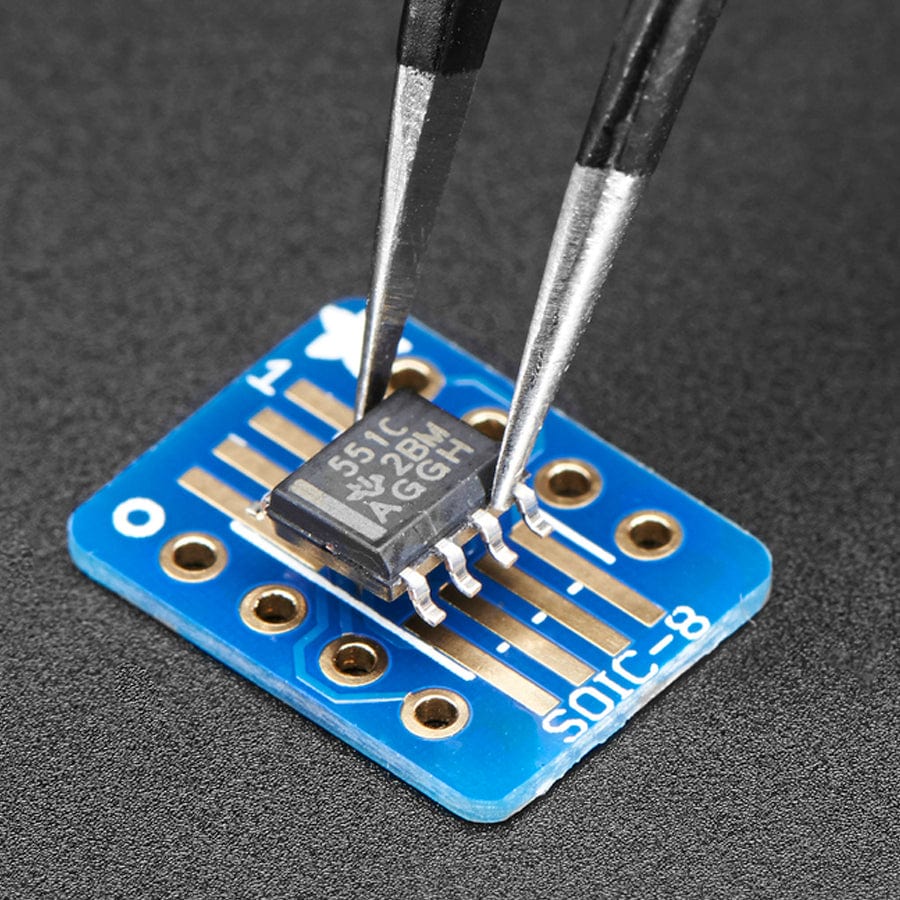 SMT Breakout PCB for SOIC-8, MSOP-8 or TSSOP-8 - 6 Pack