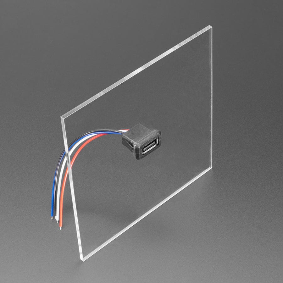 Snap-In Panel Mount Cable - USB Type A Socket to 4 Wires - The Pi Hut