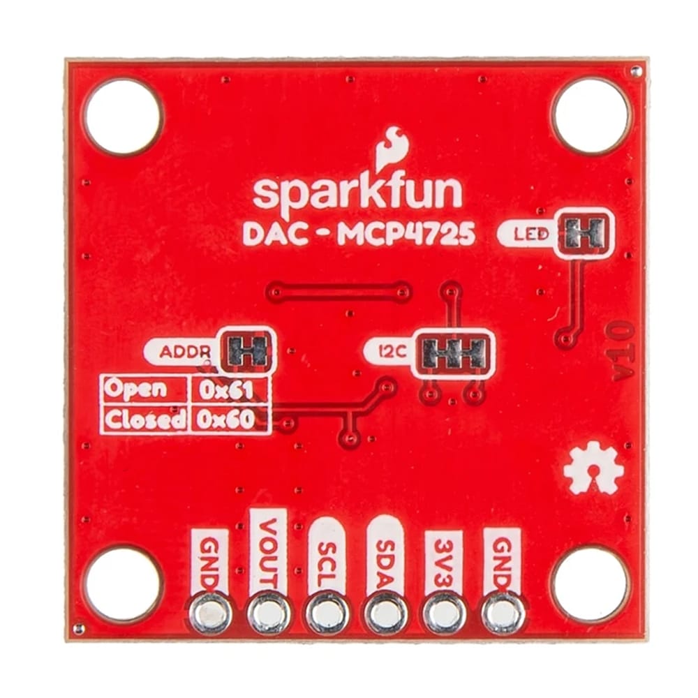 SparkFun Qwiic 12 Bit DAC Breakout - MCP4725 by Sparkfun - The Pi Hut