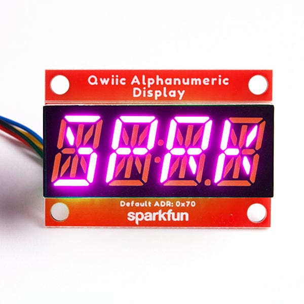 SparkFun Qwiic Alphanumeric Display - Pink - The Pi Hut