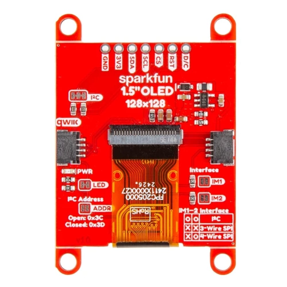 SparkFun Qwiic OLED Display (1.5 inch 128x128) by Sparkfun - The Pi Hut