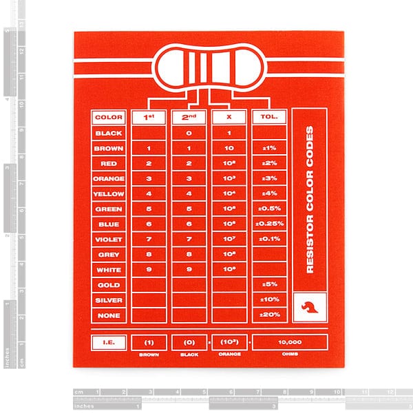 SparkFun Resistor Chart Sticker - The Pi Hut