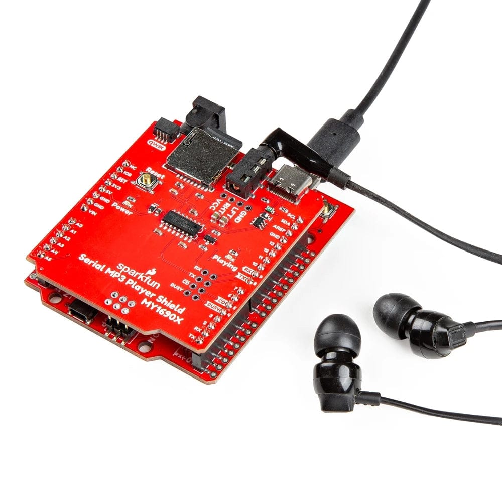 SparkFun Serial MP3 Player Shield - MY1690X-16S (Qwiic)