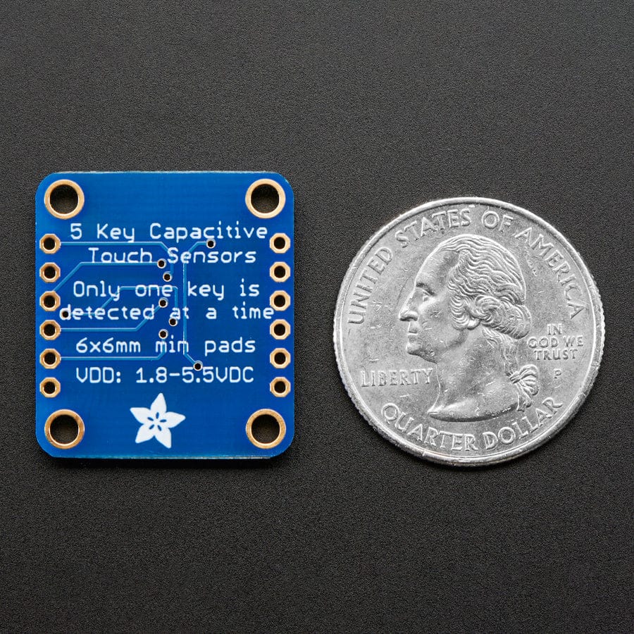 Standalone 5-Pad Capacitive Touch Sensor Breakout - AT42QT1070