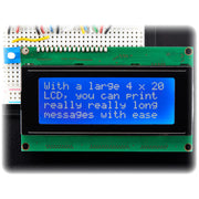 Standard LCD 20x4 + extras (white on blue) by Adafruit - The Pi Hut