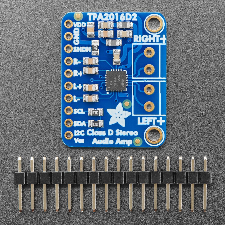 Stereo 2.8W Class D Audio Amplifier - I2C Control AGC - TPA2016 - The Pi Hut