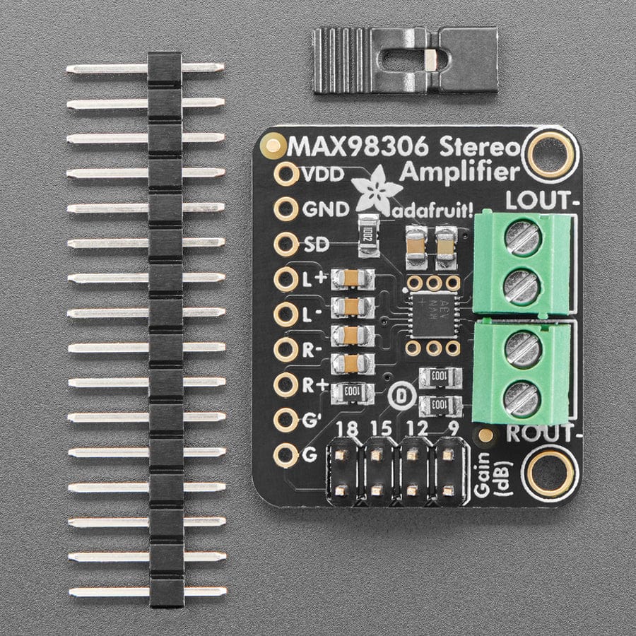 Stereo 3.7W Class D Audio Amplifier - MAX98306 - The Pi Hut