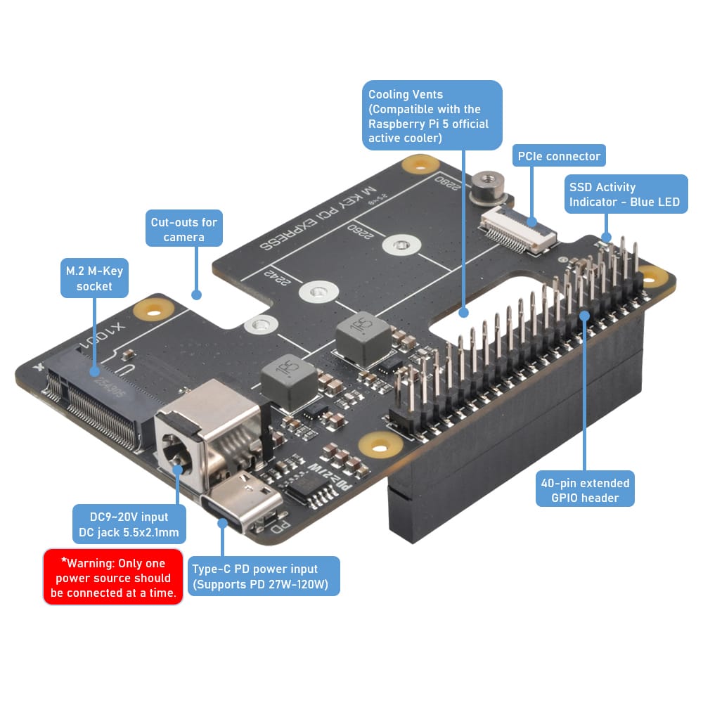 SupTronics X1001-MAX High-Power NVMe Add-on for Raspberry Pi 5 by SupTronics - The Pi Hut