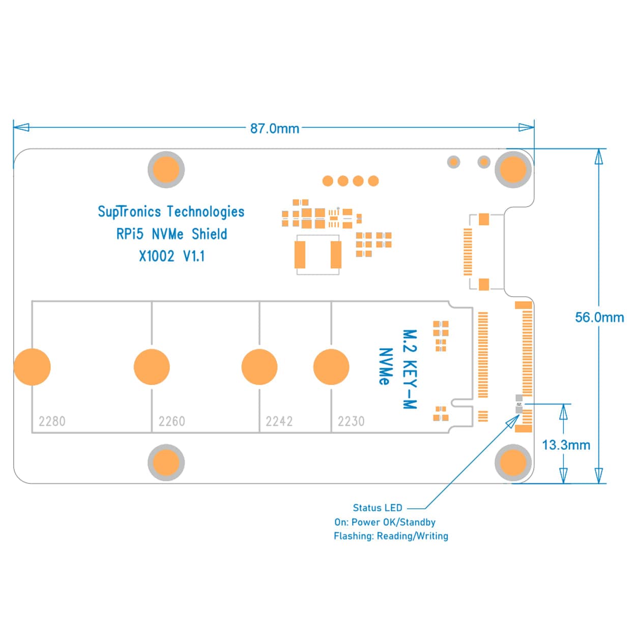 SupTronics X1002 Bottom-Mount NVMe Add-on for Raspberry Pi 5 by SupTronics - The Pi Hut