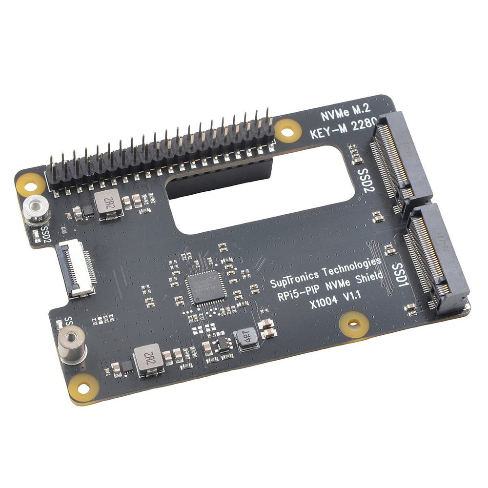 SupTronics X1004 Dual NVMe Add-on for Raspberry Pi 5 by SupTronics - The Pi Hut
