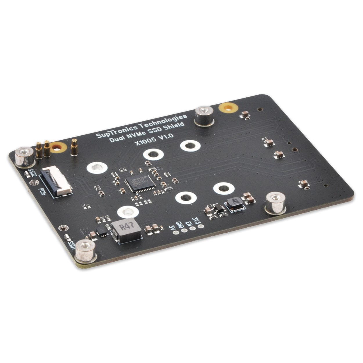 SupTronics X1005 Bottom-Mount Dual-NVMe Add-on for Raspberry Pi 5 by SupTronics - The Pi Hut
