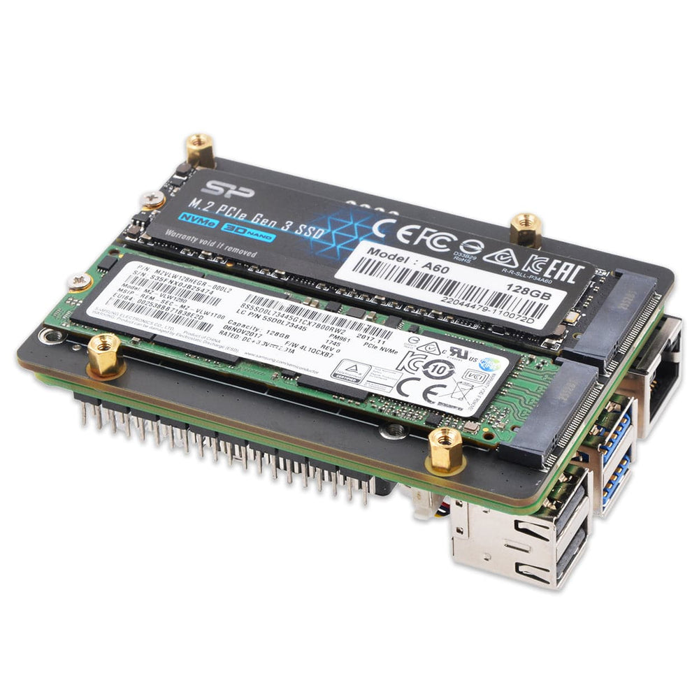 SupTronics X1005 Bottom-Mount Dual-NVMe Add-on for Raspberry Pi 5 by SupTronics - The Pi Hut