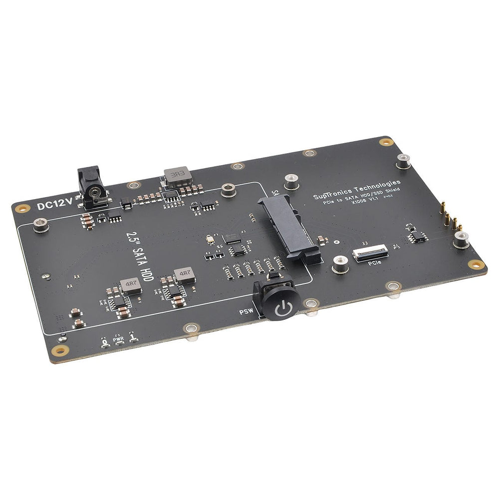 SupTronics X1008 3.5" + 2.5" SATA Expansion for Raspberry Pi 5 by SupTronics - The Pi Hut