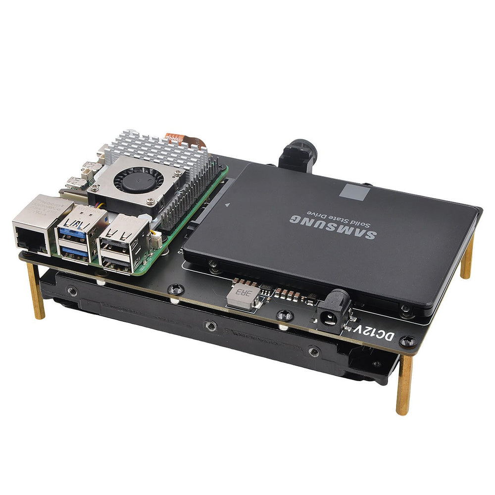 SupTronics X1008 3.5" + 2.5" SATA Expansion for Raspberry Pi 5 by SupTronics - The Pi Hut