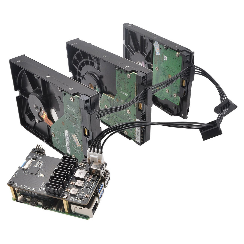 SupTronics X1009 5-Port SATA Add-on for Raspberry Pi 5 by SupTronics - The Pi Hut