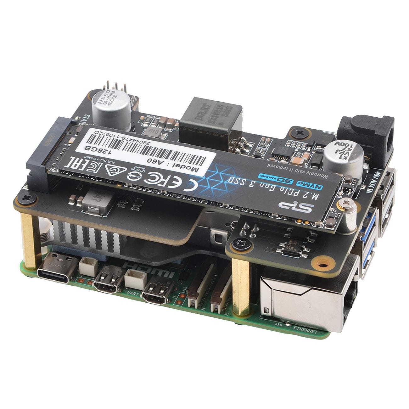SupTronics X1012 NVMe + PoE Add-on for Raspberry Pi 5 by SupTronics - The Pi Hut