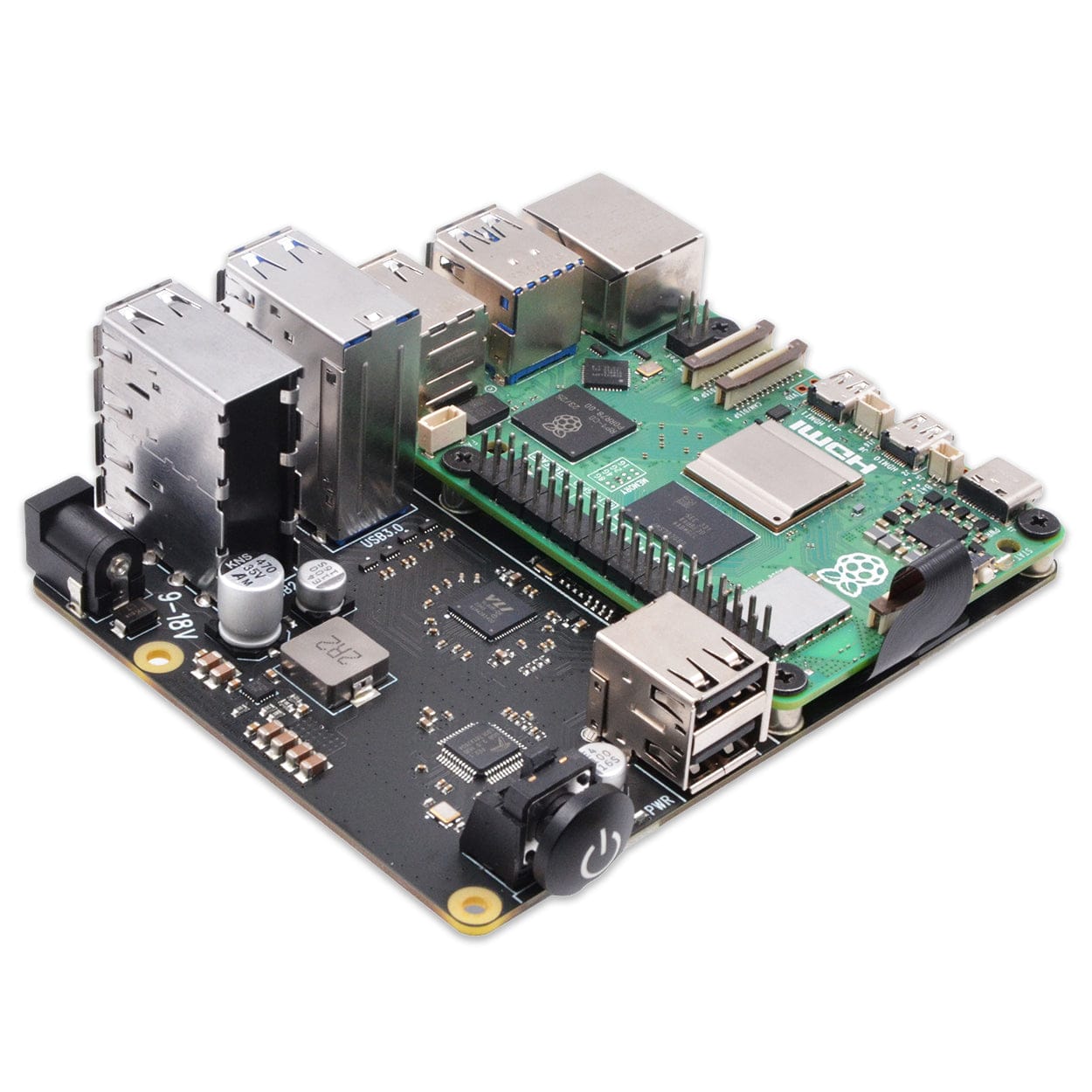 SupTronics X1013 10-Port USB Hub Add-on for Raspberry Pi 5 by SupTronics - The Pi Hut