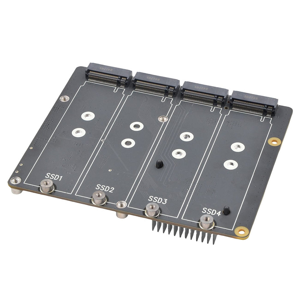 SupTronics X1016 Four-Slot NVMe Add-on for Raspberry Pi 5 by SupTronics - The Pi Hut