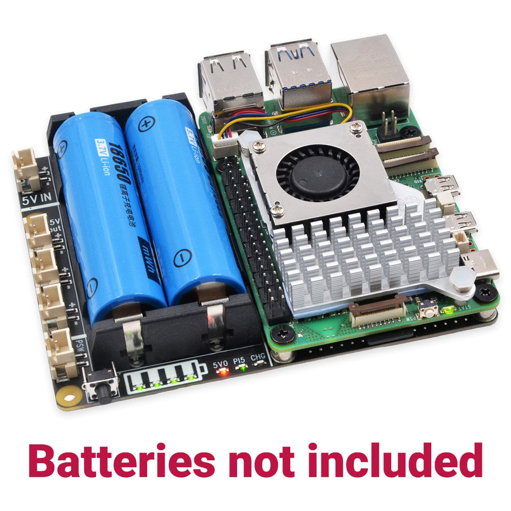 SupTronics X1201 2-Cell 18650 UPS for Raspberry Pi 5 by SupTronics - The Pi Hut