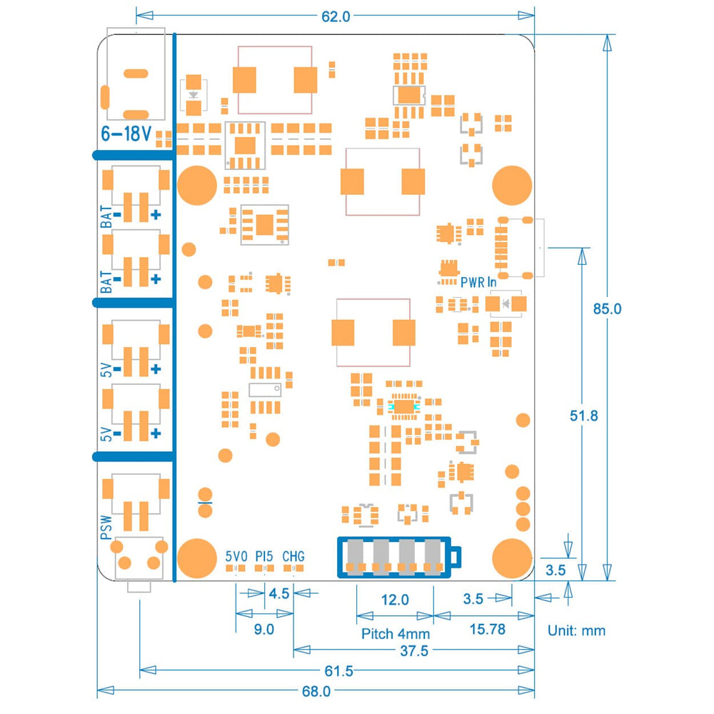 SupTronics X1203 UPS for Raspberry Pi 5 by SupTronics - The Pi Hut
