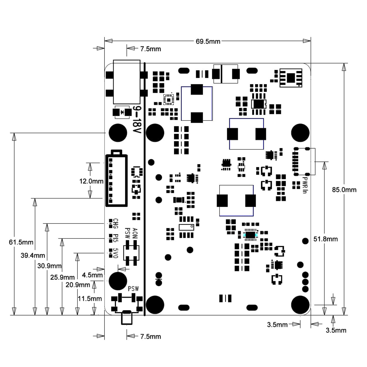 SupTronics X1205 2-Cell 21700 UPS for Raspberry Pi 5 by SupTronics - The Pi Hut