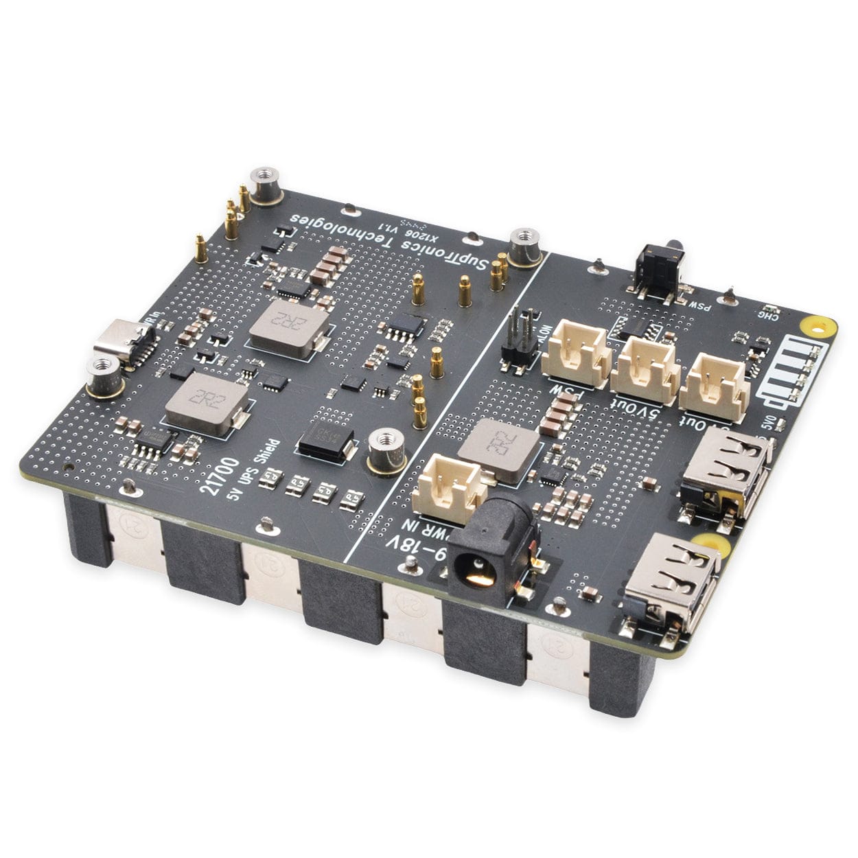 SupTronics X1206 4-Cell 21700 UPS for Raspberry Pi 5 by SupTronics - The Pi Hut