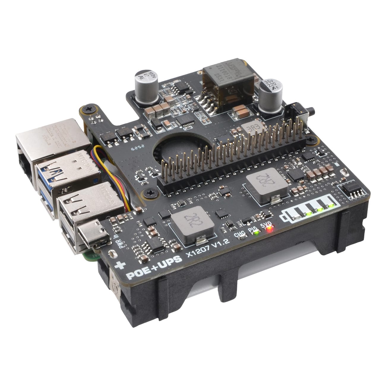 SupTronics X1207 PoE-Powered UPS HAT by SupTronics - The Pi Hut