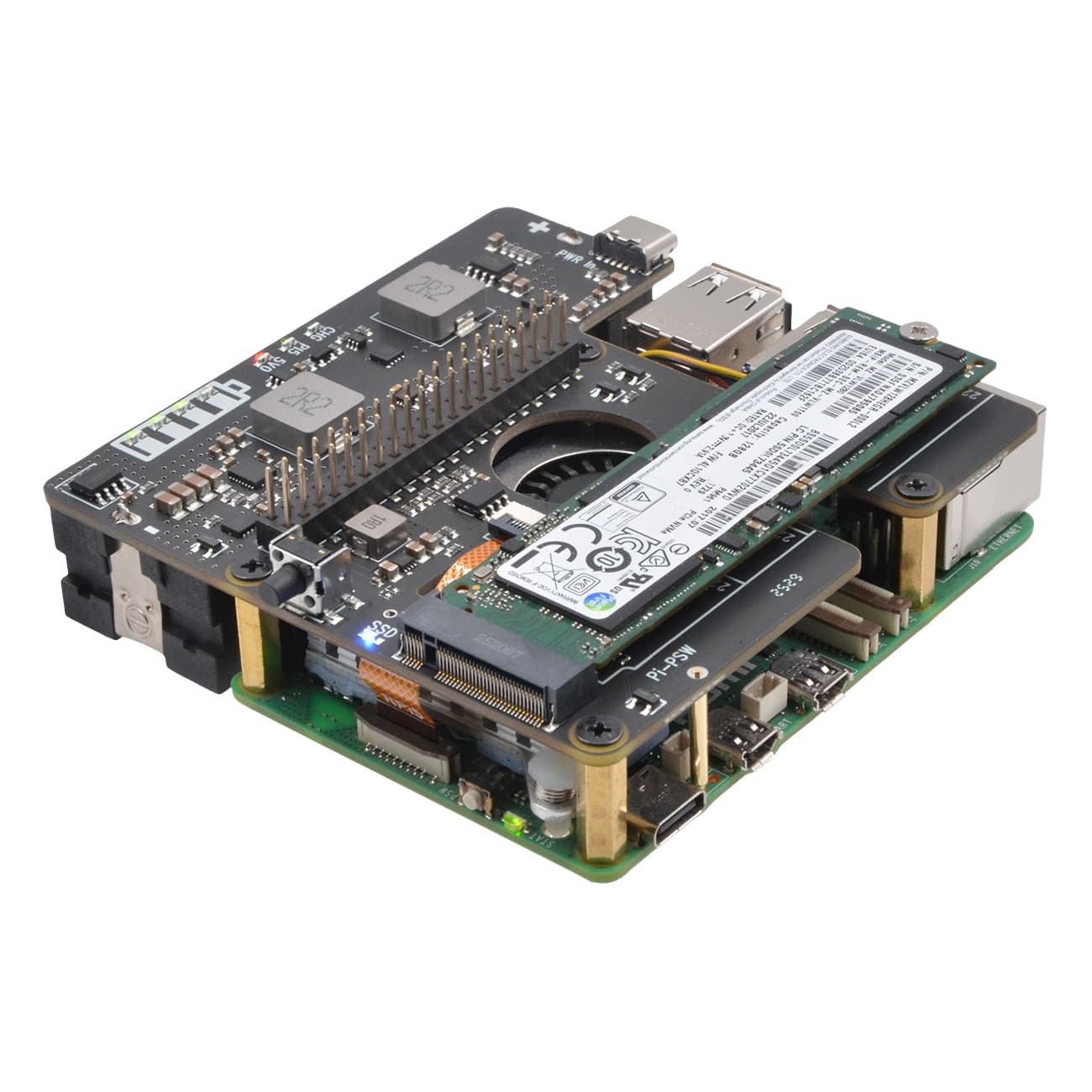 SupTronics X1208 UPS + M.2 2280 NVMe Add-on by SupTronics - The Pi Hut