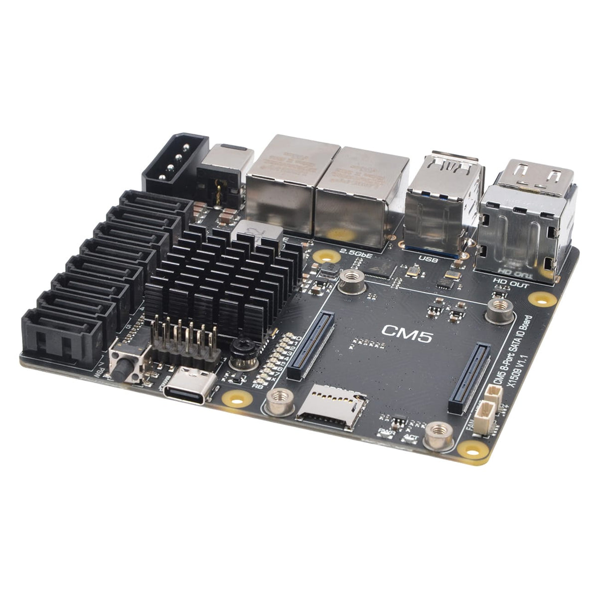 SupTronics X1509 Dual Ethernet 8-Port SATA Carrier for CM5 by SupTronics - The Pi Hut