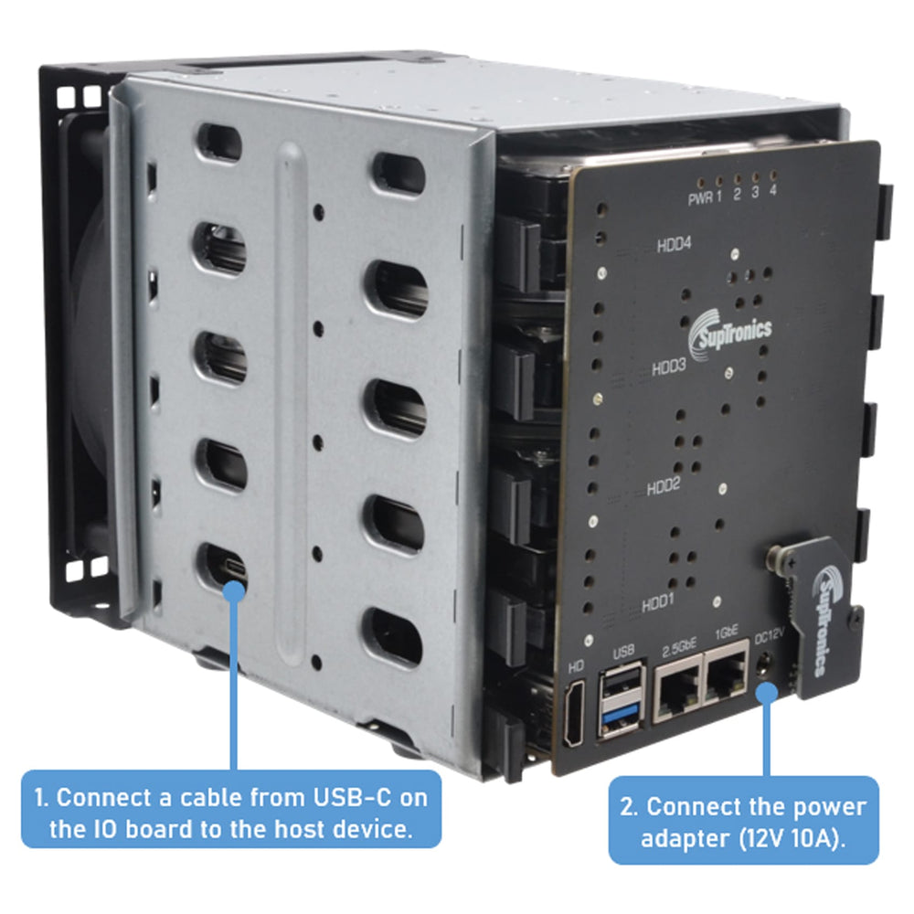 SupTronics XNAS1 NAS Carrier + Enclosure for CM5 by SupTronics - The Pi Hut