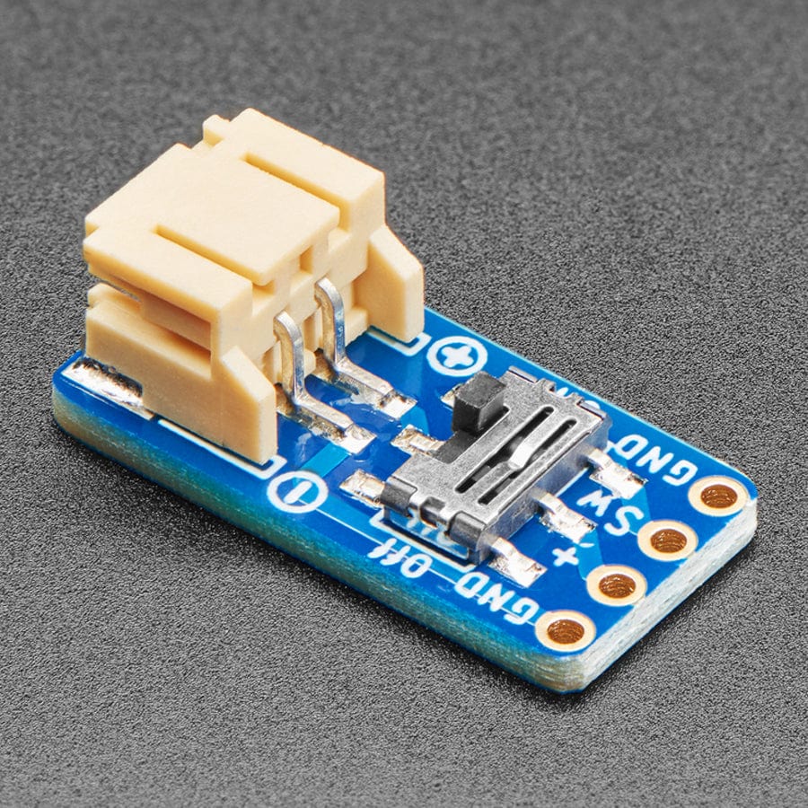 Switched JST-PH 2-Pin SMT Right Angle Breakout Board