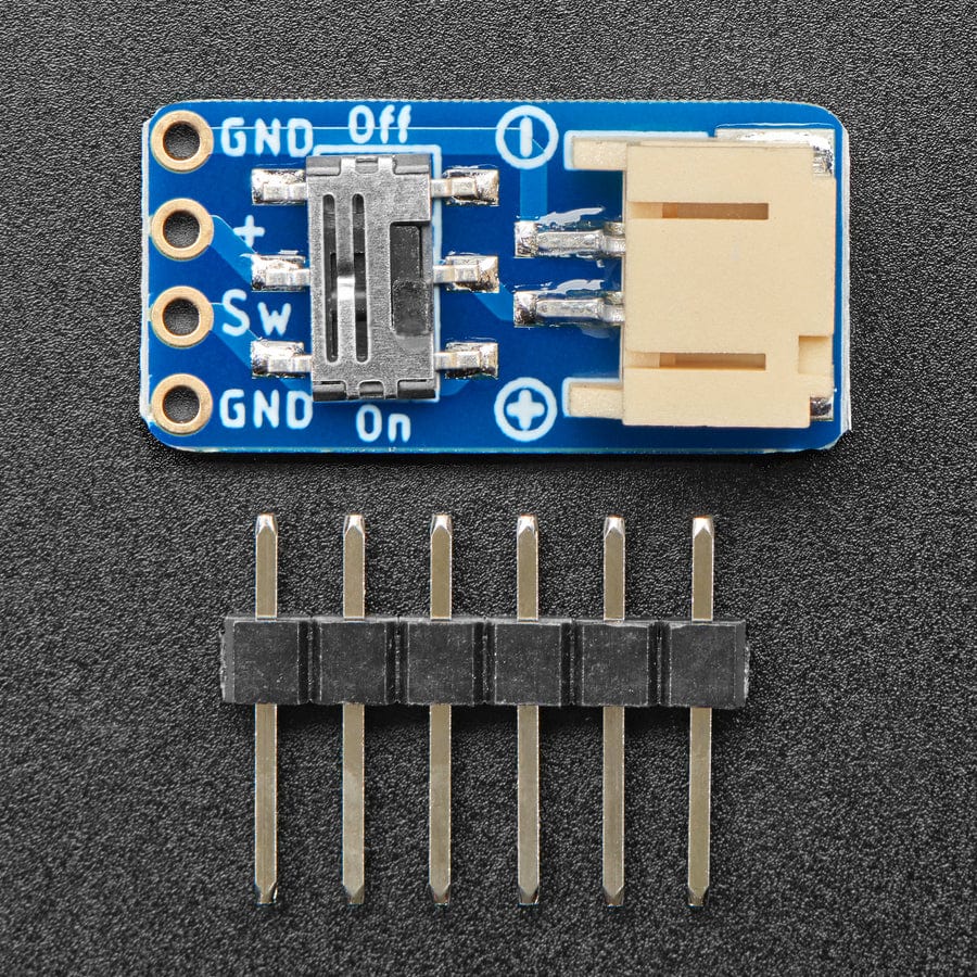 Switched JST-PH 2-Pin SMT Right Angle Breakout Board