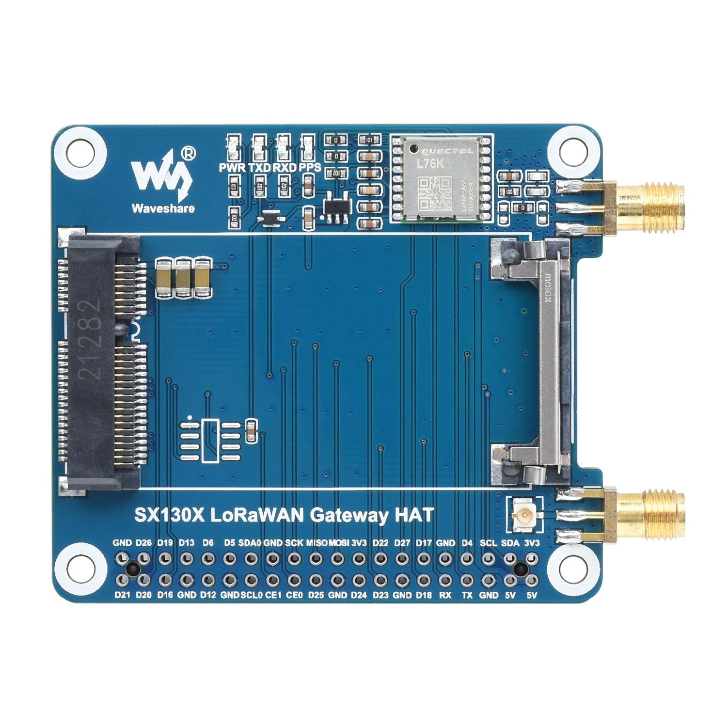 SX1303 868MHz LoRaWAN Gateway HAT for Raspberry Pi by Waveshare - The Pi Hut