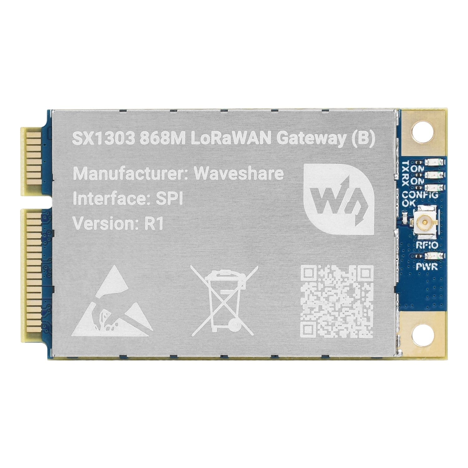 SX1303 868MHz LoRaWAN Gateway HAT for Raspberry Pi by Waveshare - The Pi Hut