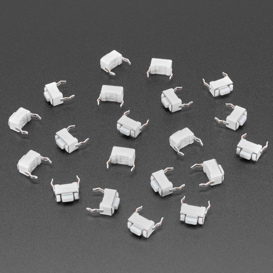 Tactile Switch Buttons (6mm slim) x 20 pack by Adafruit - The Pi Hut
