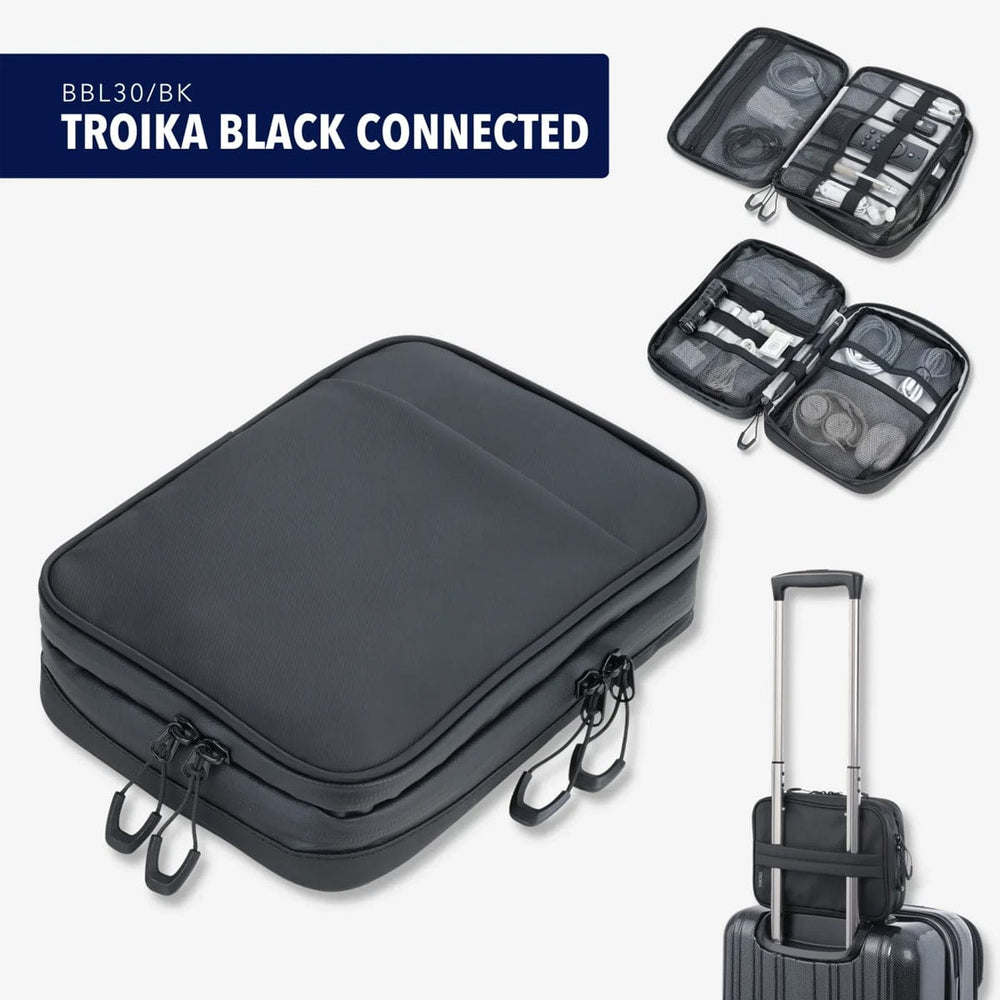 Troika Black Connected (Cable organiser) by Troika - The Pi Hut