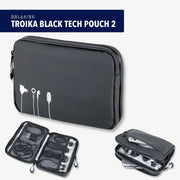 Troika Black Tech Pouch 2 by Troika - The Pi Hut