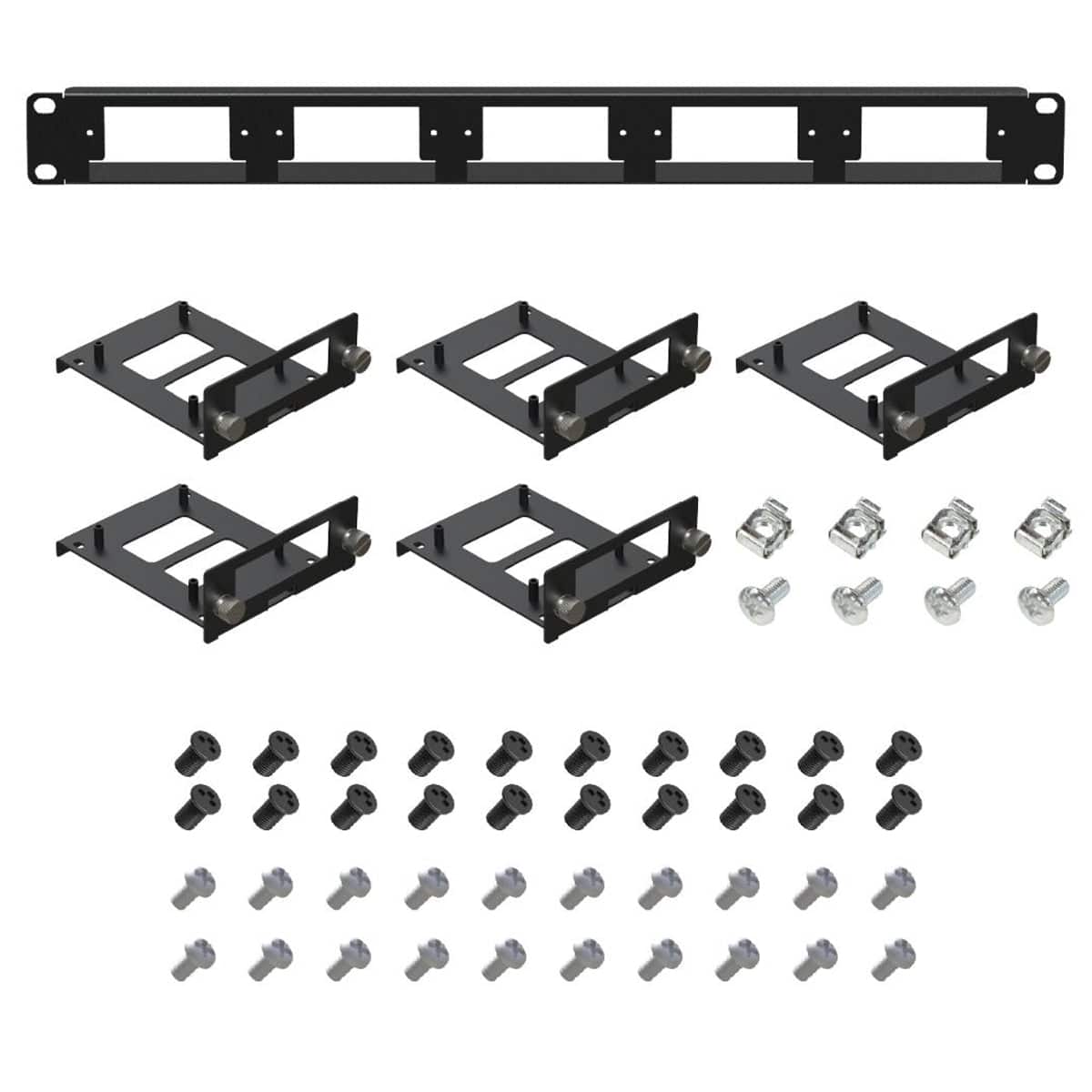 Uctronics 19" 1U Raspberry Pi Rack Mount with SSD Mounting Brackets (Holds 5x RPi) - The Pi Hut